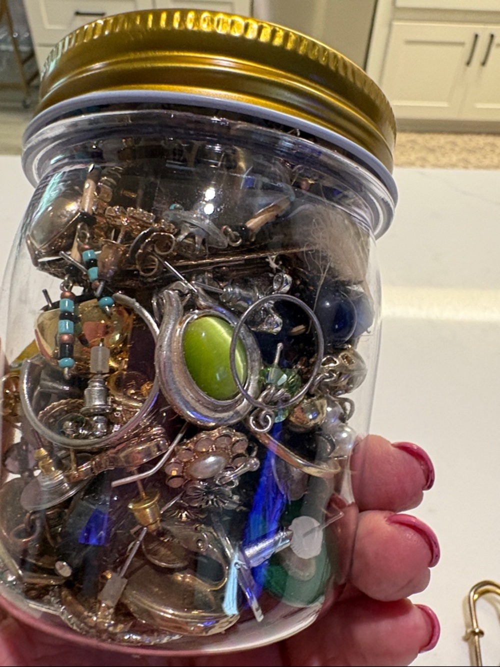 Craft Jar, lots of single earrings, nice selection! - Picture 5 of 6